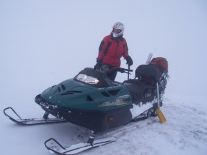 Snow and wind.