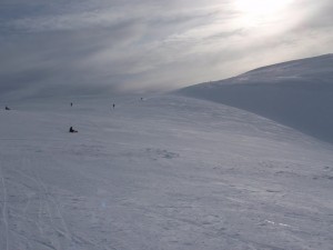 Variable visability, great ski-touring