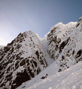 Cornices and gully exits.