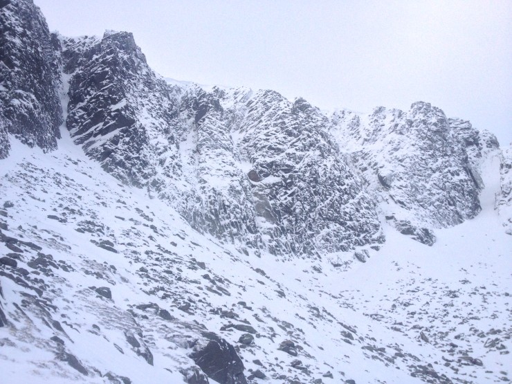 Looking up to the crags