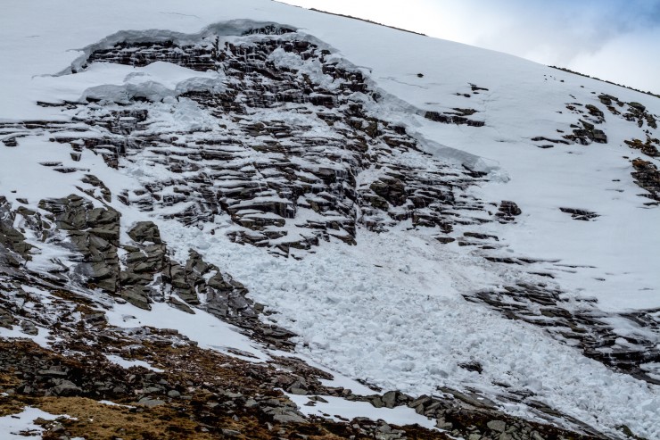 Full depth avalanche on the side of Broad Cairn. This happened last week.