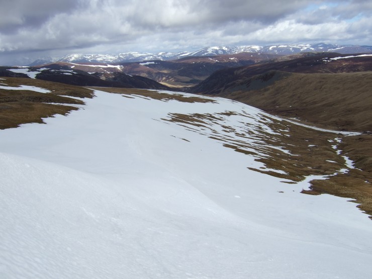 Widespread cloud cover over the main Cairngorms
