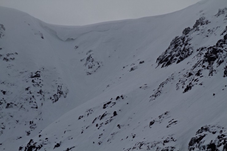 Cornice above Central Gully.