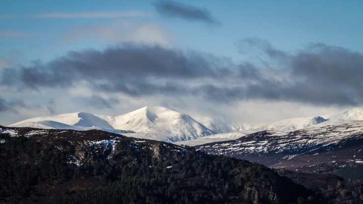 Looking to the Braeriach hills.