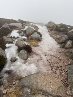 A cloudy Lochnagar.